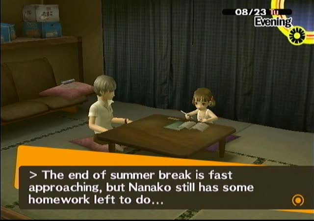 persona 4 nanako homework